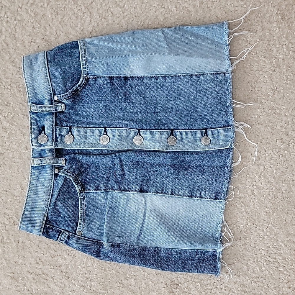 PACSUN Jean two toned mini skirt